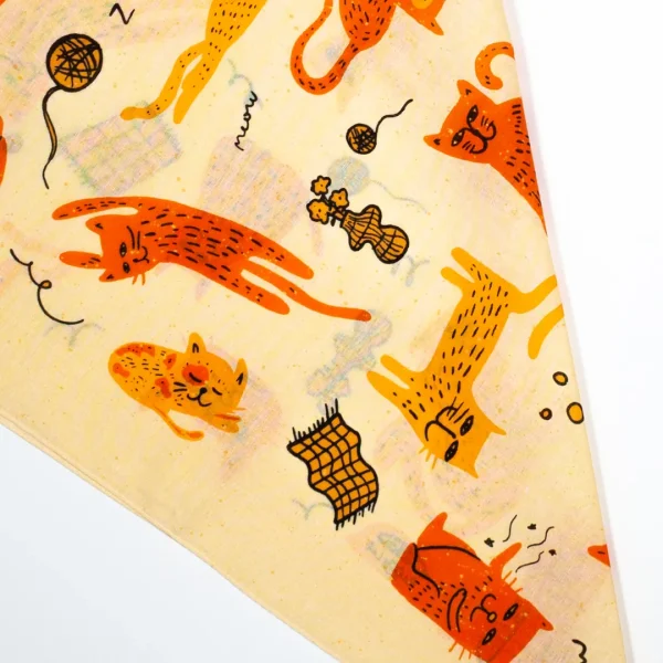 A close up photo of the Cat bandanna
