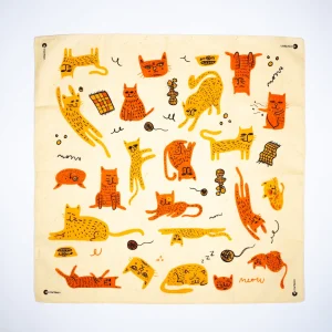 A photo of the Cat bandana laid out flat