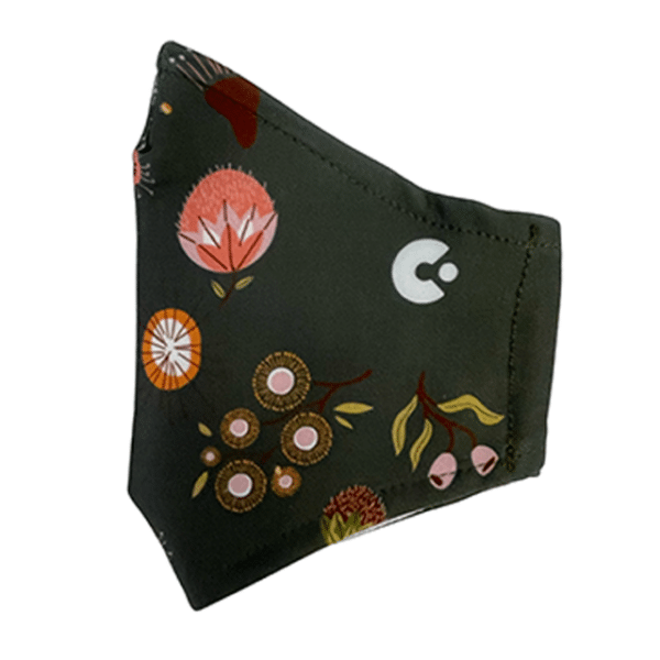 Face mask - Aussie flora side view