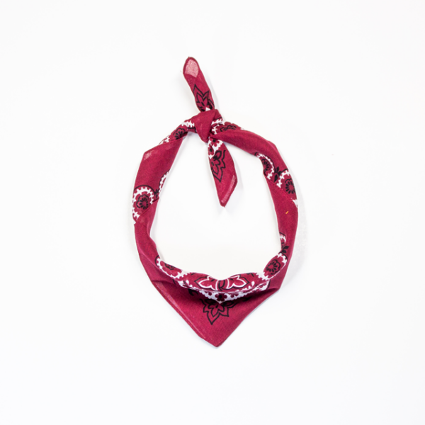 Mexican design bandanna - Maroon - Image 3