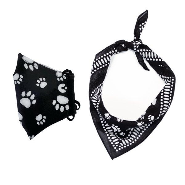 Paw Print Bundle - Face mask and bandanna