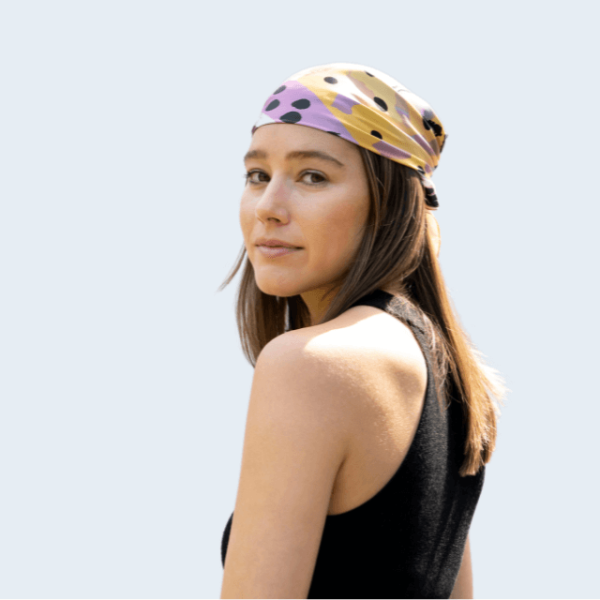 a girl wearing the canteen mirri yaana bandanna