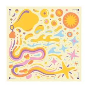 A graphic representation of the waves of courage bandana