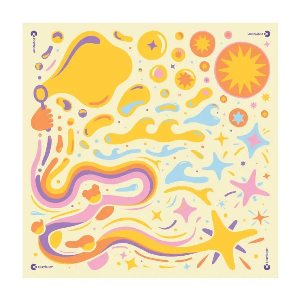 A graphic representation of the waves of courage bandana