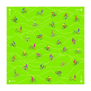 A graphic representation of the Bicycles bandana