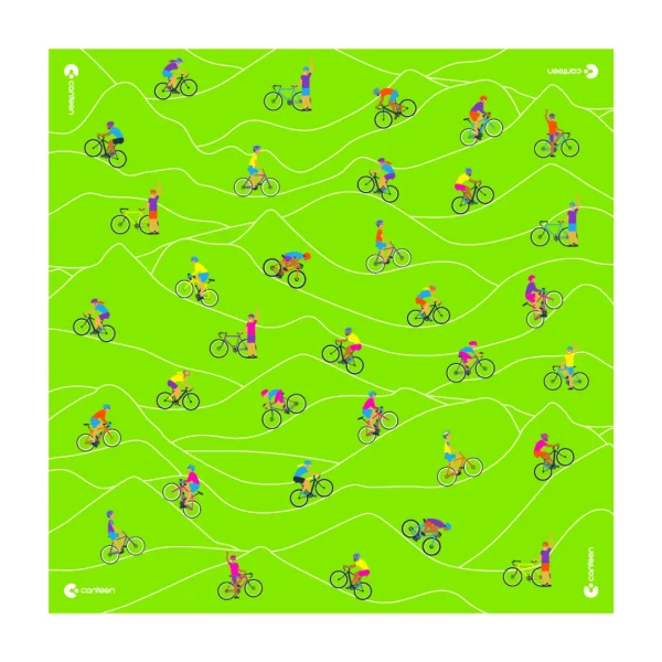 A graphic representation of the Bicycles bandana