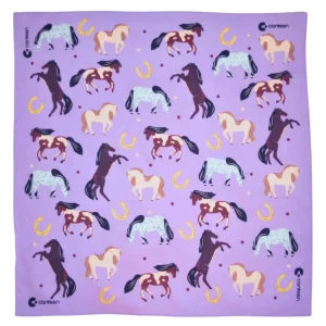 A wide shot photo of the Horses Tinkt bandana laid out flat
