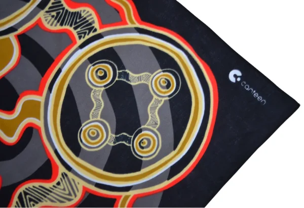 A close up photo of the Saltwater Dreaming bandana