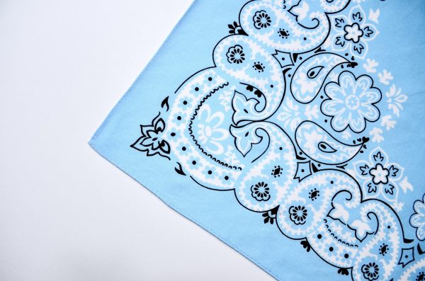 Canteen's sky blue mexican designed bandanna
